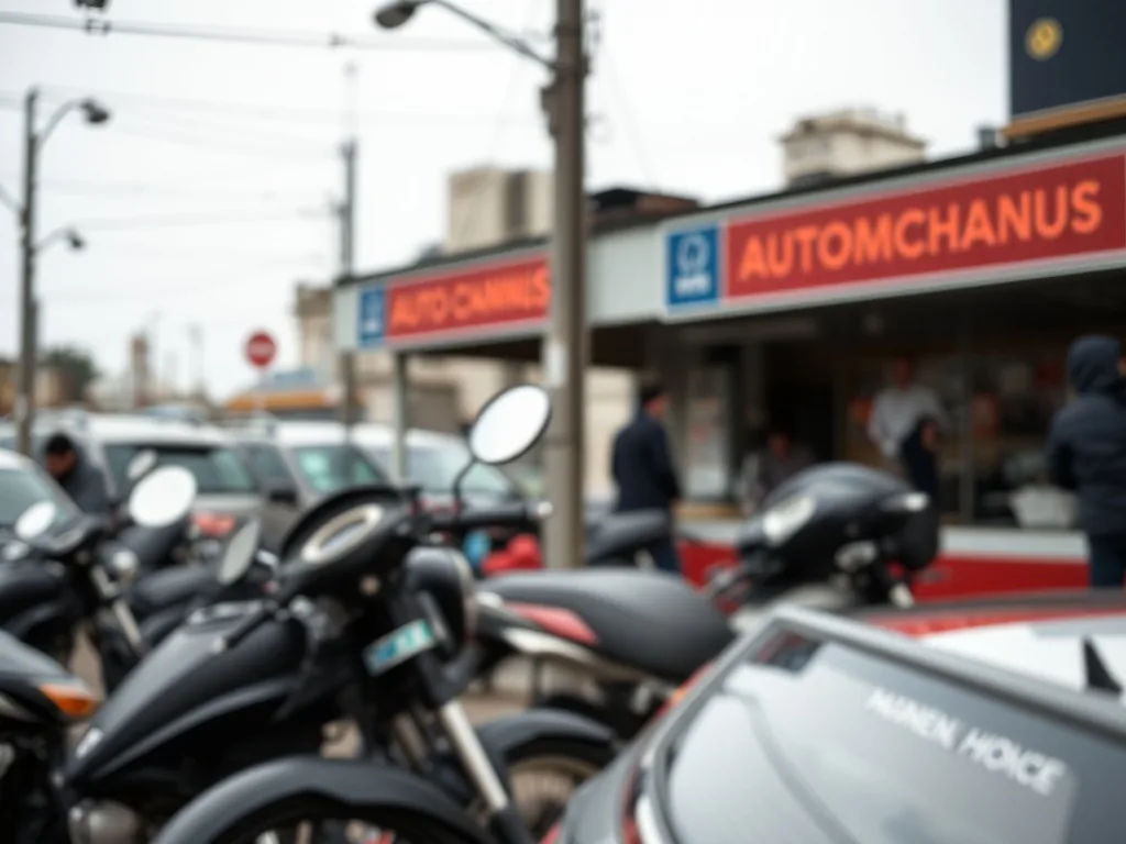 Un particulier en train d’apprendre la mécanique automobile sur un moteur avec l’aide d’un formateur, outils en main, dans