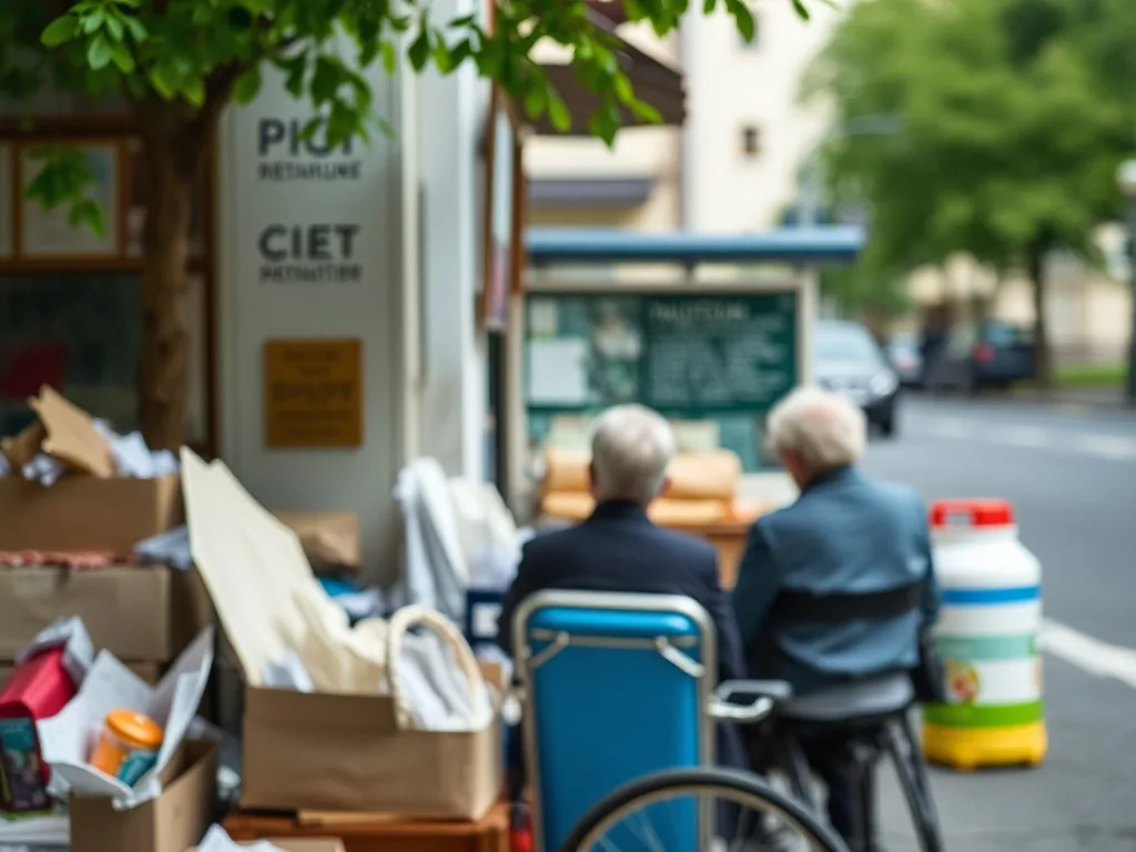 Salarié de plus de 60 ans partageant son temps entre travail à temps partiel et début de retraite, avec des dossiers